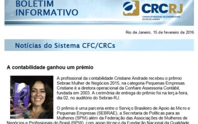A CONTABILIDADE GANHOU UM PRÊMIO